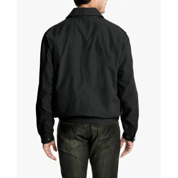 London Fog Auburn Golf Jacket Men 4XT Black Light Weight Zip Front Coat New - Picture 2 of 8